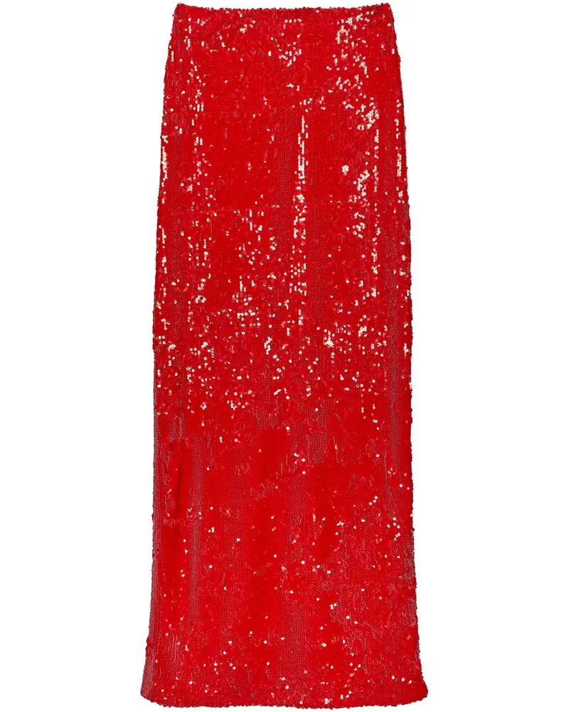 MSGM Rock mit Pailletten - Rot Rot