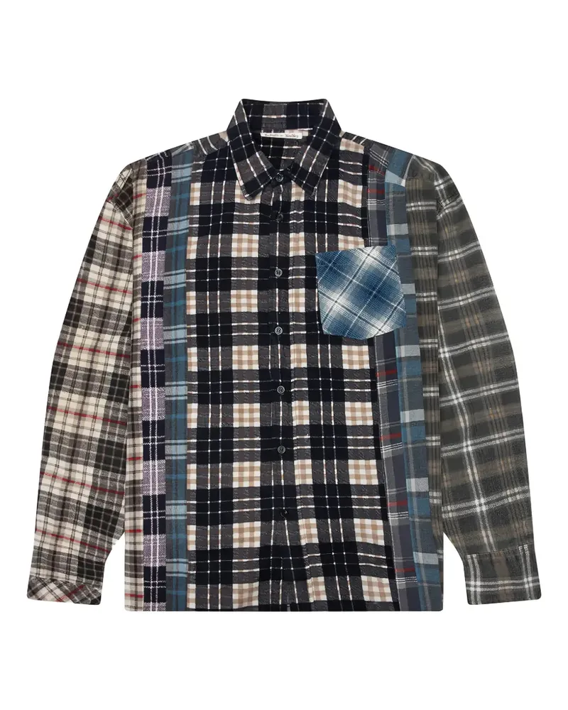 NEEDLES 7 Cuts Patchwork-Hemd - Schwarz Schwarz