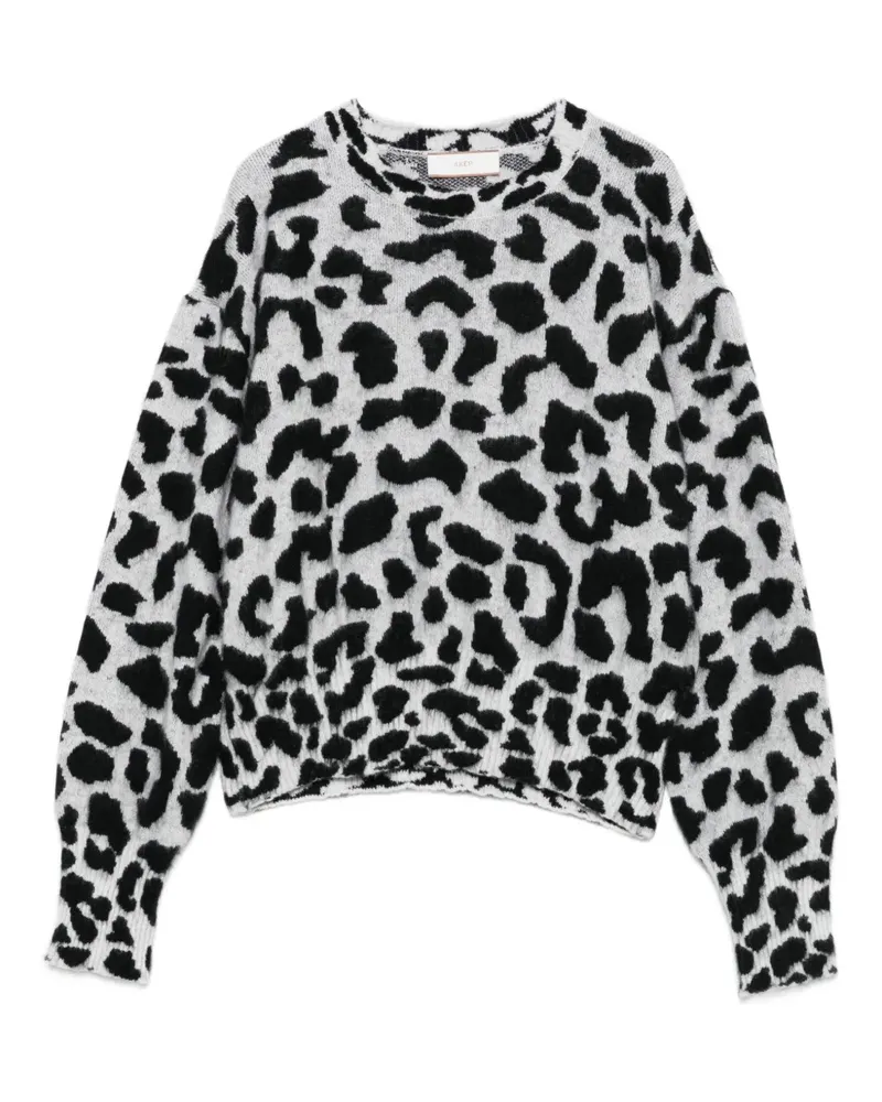 AKEP Gemusterter Pullover - Grau Grau