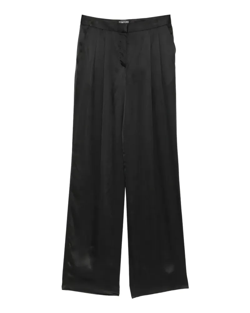 Tom Ford silk pleated trousers - Schwarz Schwarz