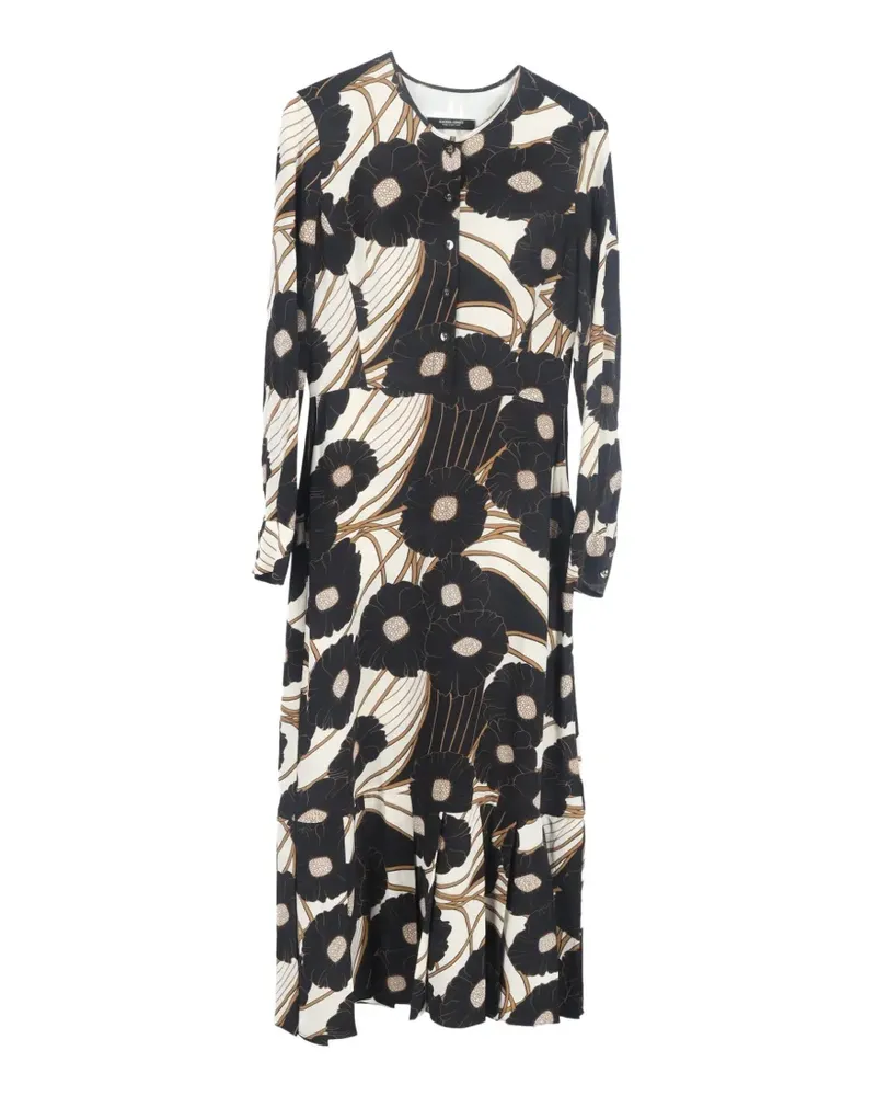 Rachel Comey printed long-sleeve midi dress - Schwarz Schwarz