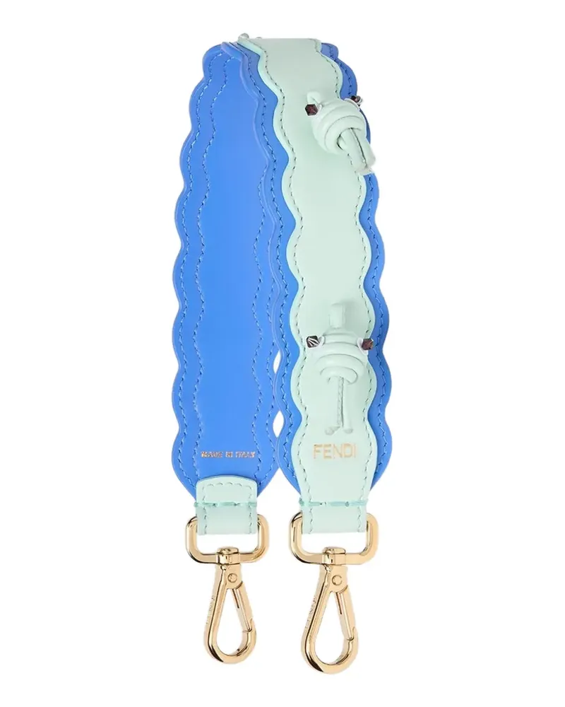 Fendi Strap You Schulterriemen mit Wellenrand - Blau Blau