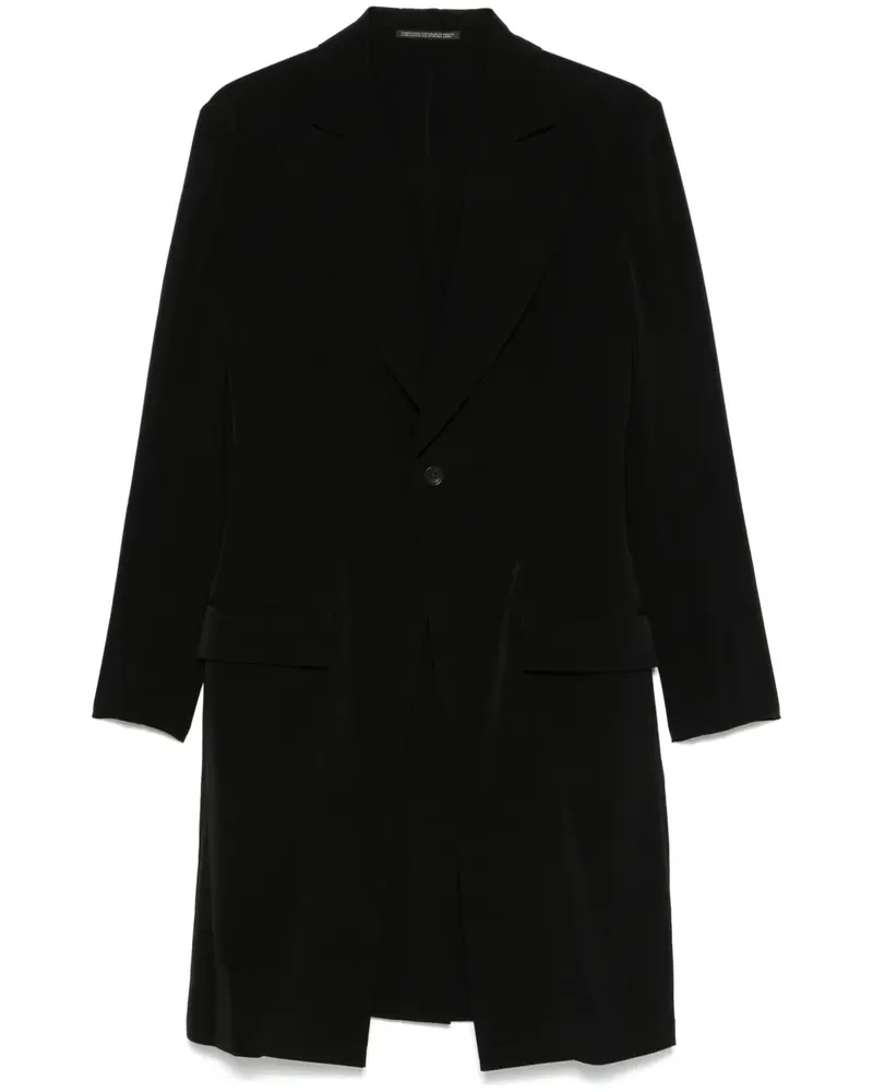 Yohji Yamamoto Einreihige Jacke - Schwarz Schwarz