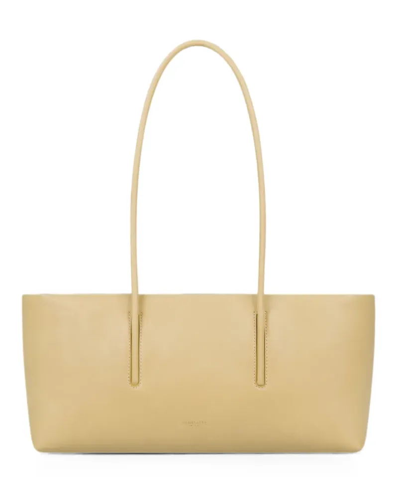 DeMELLIER Stockholm Schultertasche aus Getreideleder - Nude Nude