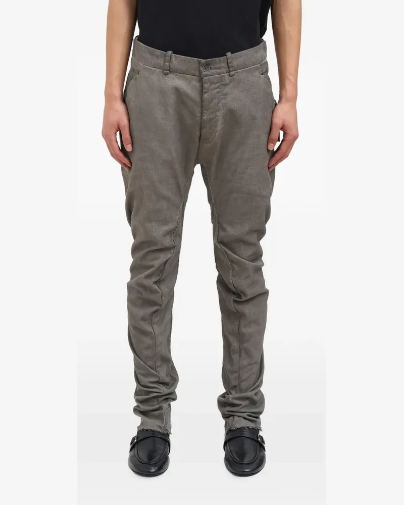 Masnada Schmale Hose mit Kontrasteinsätzen - Grau Grau