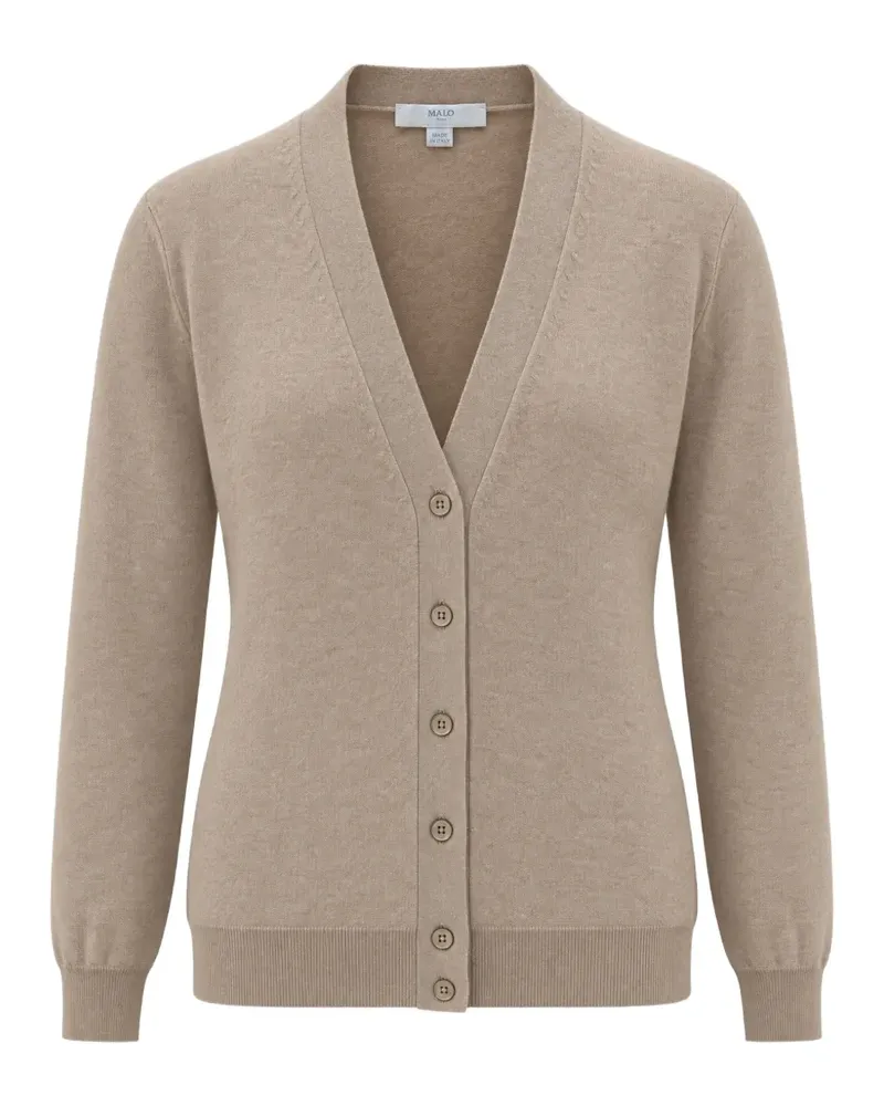 Malo Kaschmircardigan mit V-Ausschnitt - Nude Nude