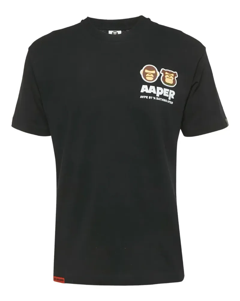 BAPE T-Shirt mit Logo-Detail - Schwarz Schwarz