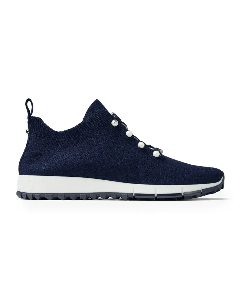 Jimmy Choo Veles pearl-embellished sneakers - Blau Blau