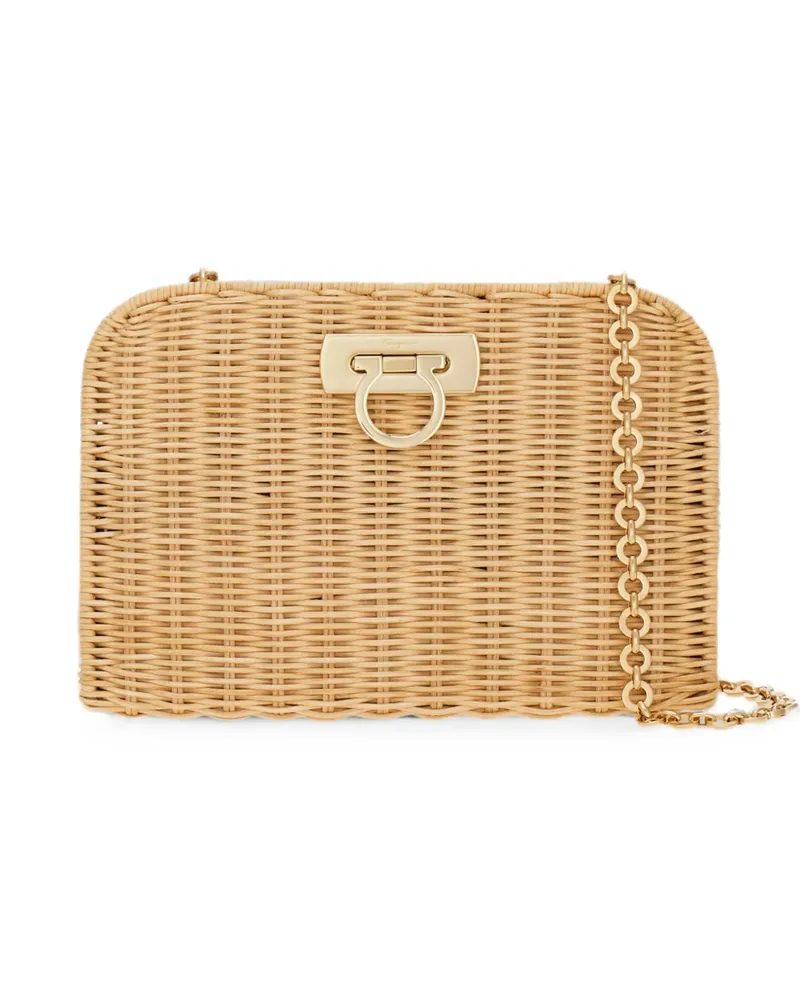 Ferragamo Diana Clutch (S) - Nude Nude