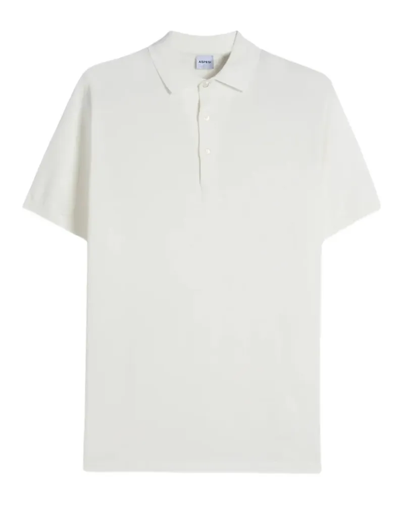 ASPESI Poloshirt mit kurzen Ärmeln - Weiß Weiß