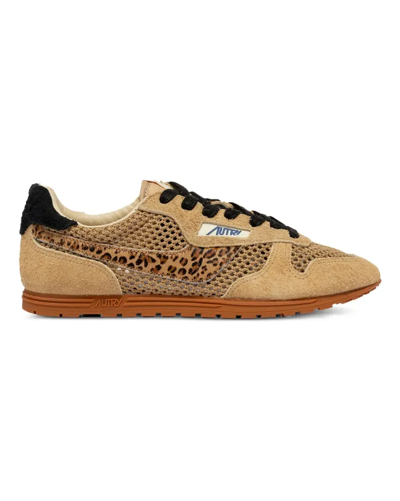 AUTRY Windspin Sneakers mit Leoparden-Print - Braun Braun