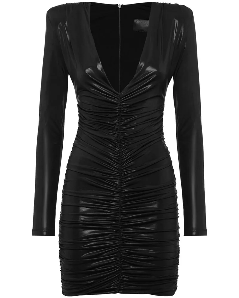 Philipp Plein LS Shiny Minikleid - Schwarz Schwarz