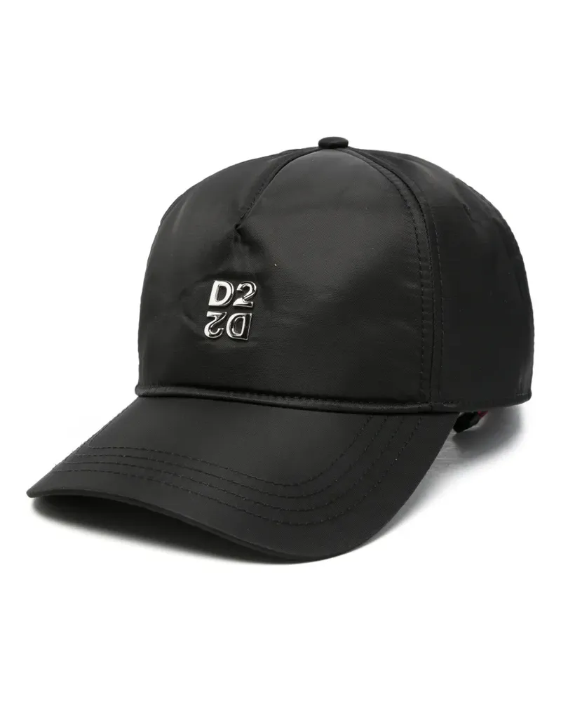 Dsquared2 Baseballkappe mit Logo-Schild - Schwarz Schwarz