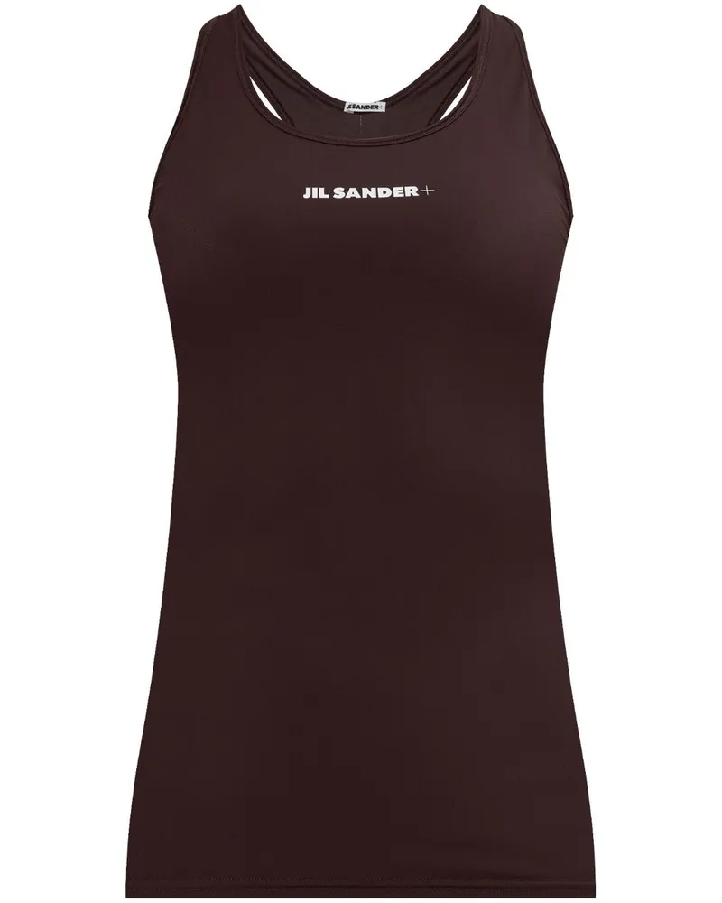 Jil Sander Tanktop mit Logo-Stickerei - Braun Braun