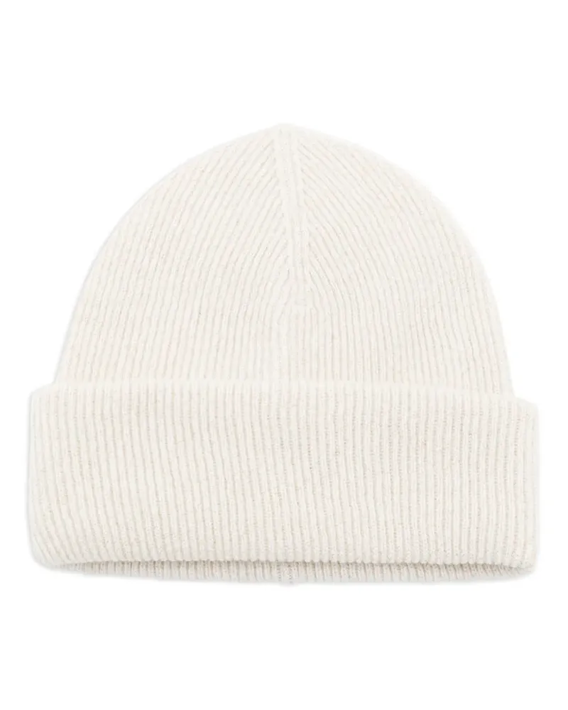 Fabiana Filippi Gerippte Beanie - Weiß Weiß