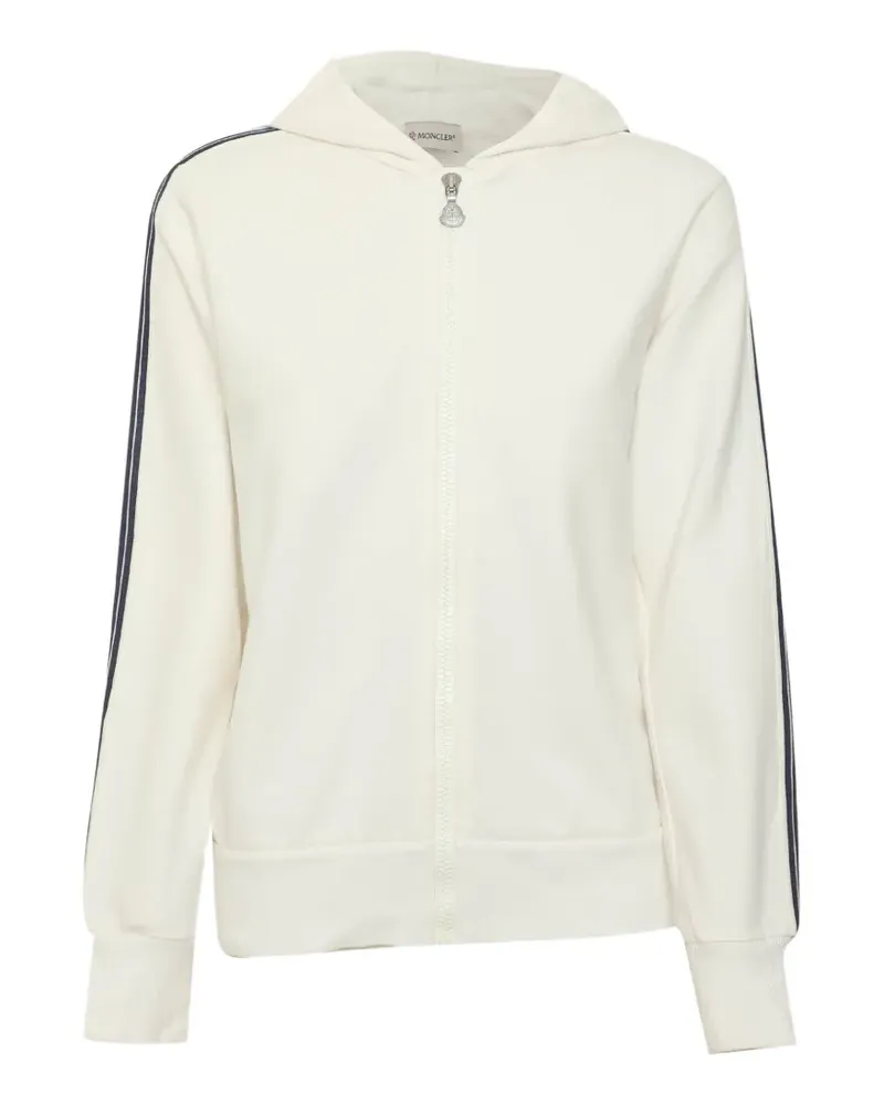Moncler Gestreifter Hoodie mit Logo - Nude Nude