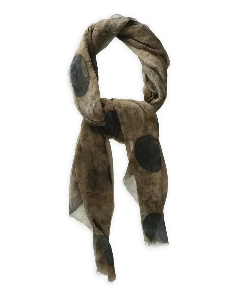 Uma Wang polka-dot crinkled scarf - Braun Braun