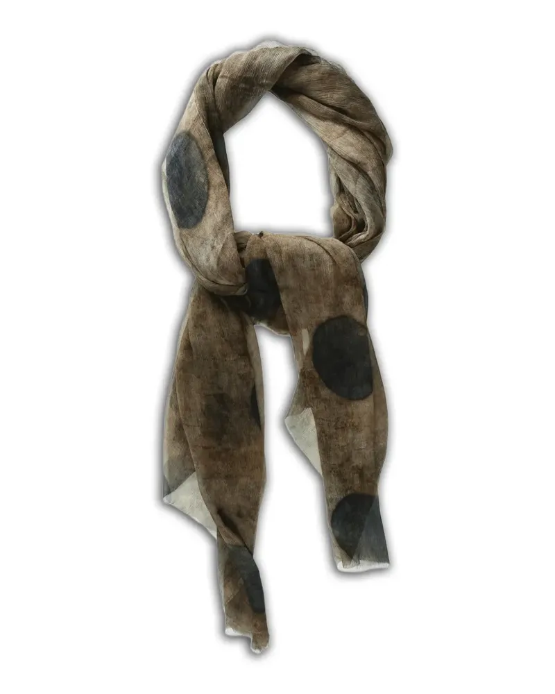 Uma Wang polka-dot crinkled scarf - Braun Braun