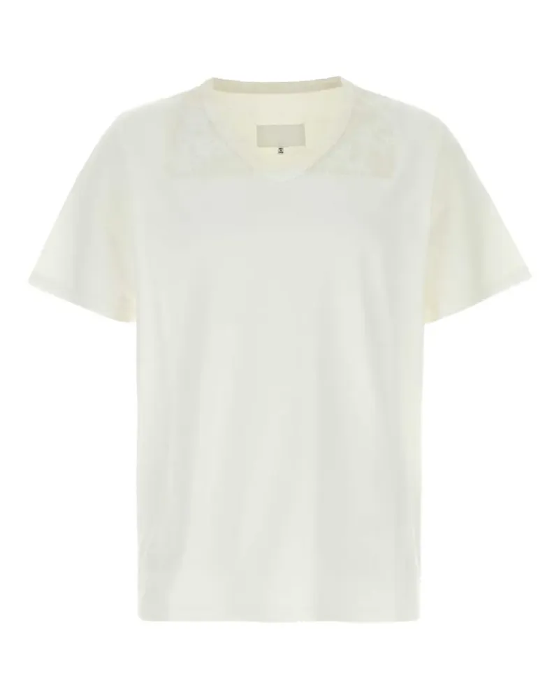 Maison Margiela T-Shirt mit V-Ausschnitt - Nude Nude