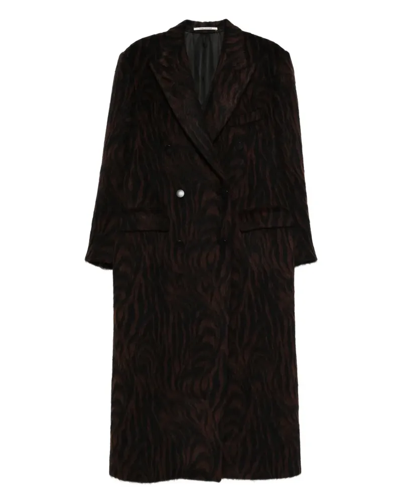 Tagliatore Doppelreihiger Mantel mit Muster - Braun Braun