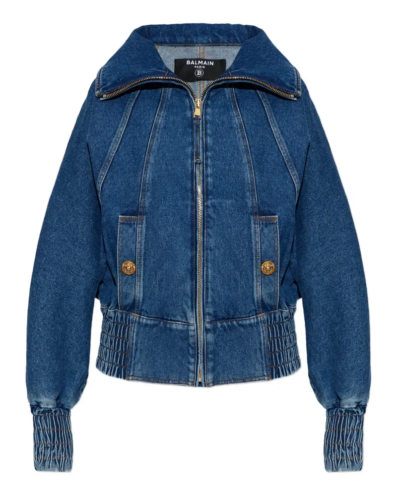 Balmain zip-up denim jacket - Blau Blau