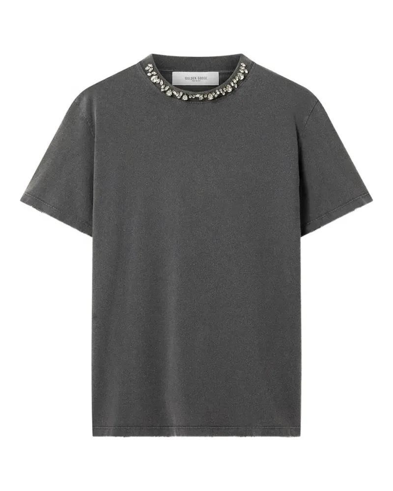 Golden Goose T-Shirt mit Kristallen - Grau Grau