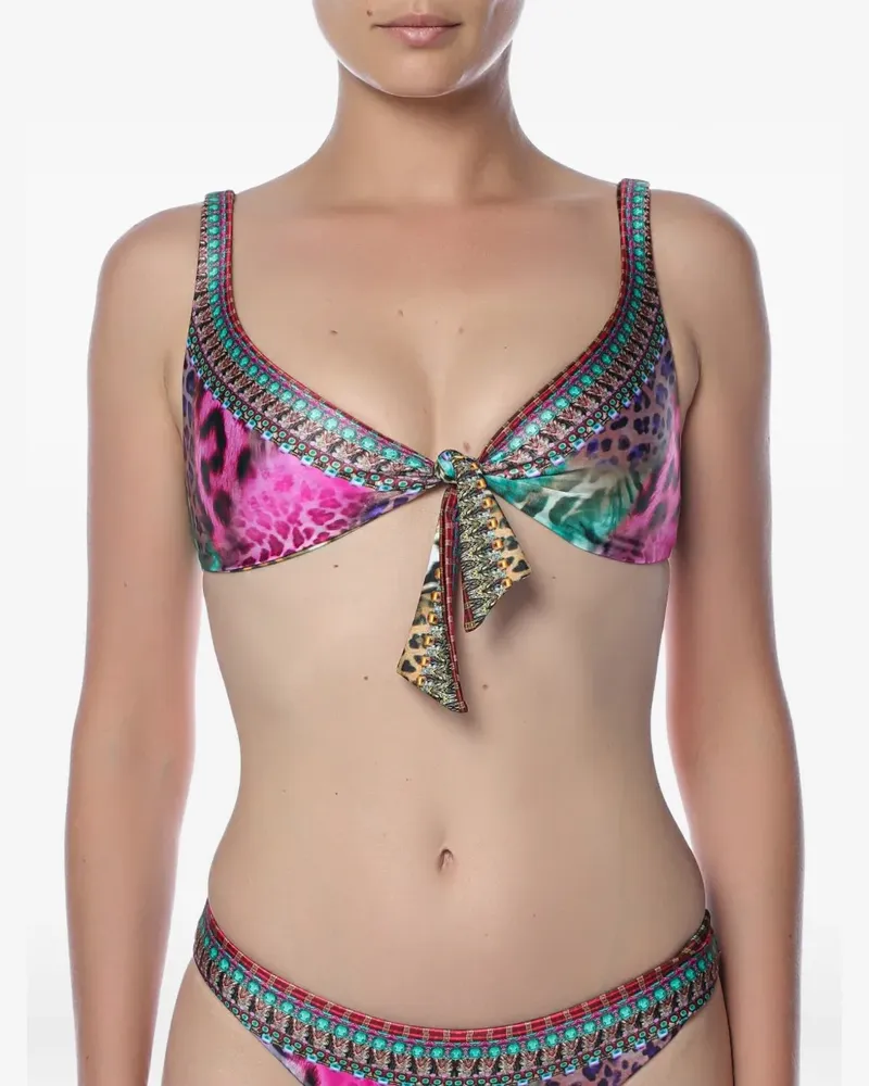 Camilla tie-front reversible bikini top - Rosa Rosa