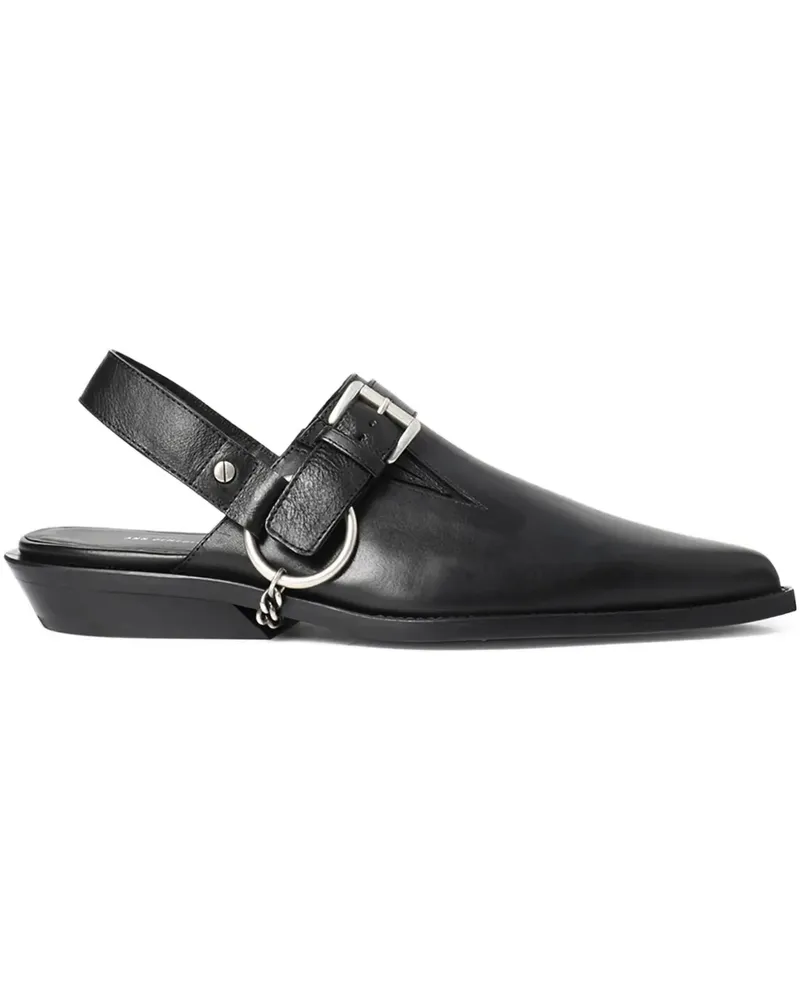Ann Demeulemeester Vilmu Pointy Mules mit Schnallenverzierung - Schwarz Schwarz