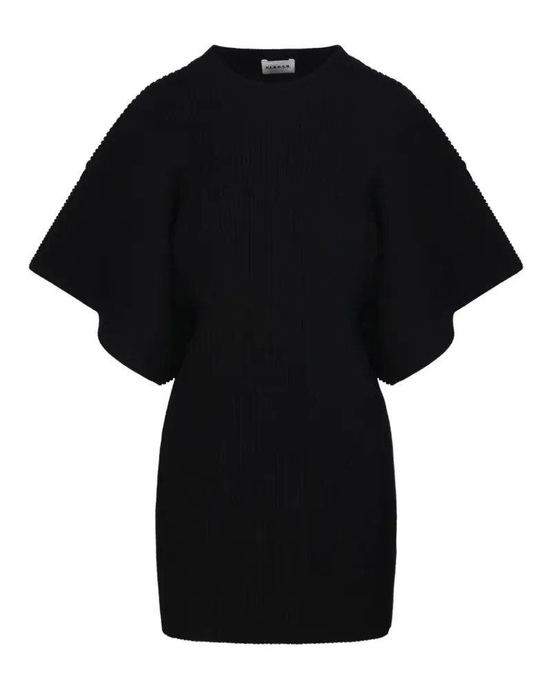 P.A.R.O.S.H. P.A.R.O H. Geripptes Minikleid mit weiten Ärmeln - Schwarz Schwarz