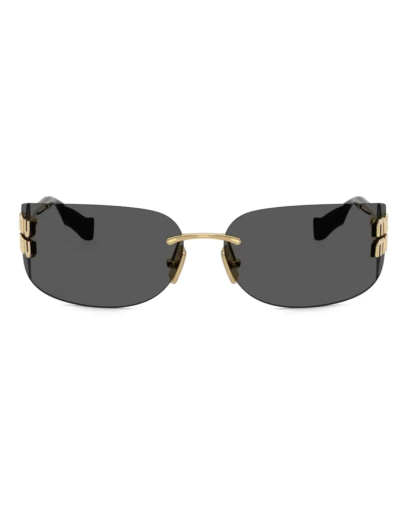 Miu Miu oval-frame sunglasses - Grau Grau