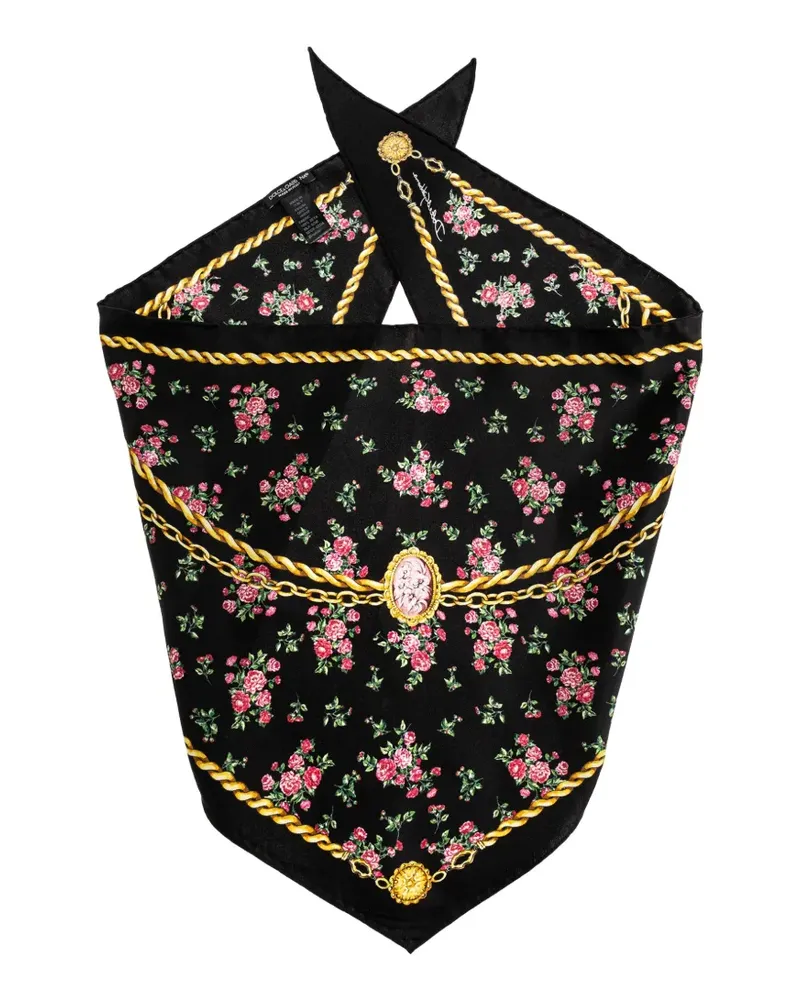 Dolce & Gabbana floral scarf - Schwarz Schwarz