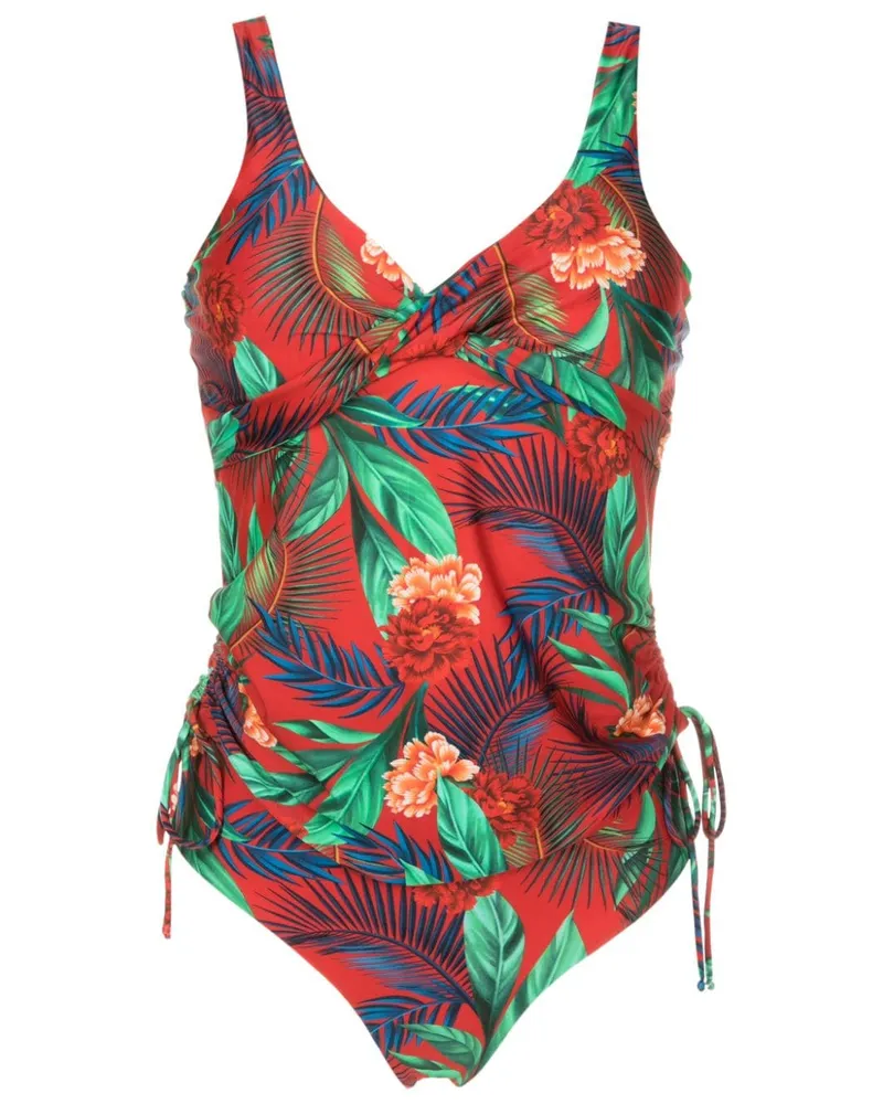 Lygia & Nanny Bruma Tankini mit botanischem Print - Rot Rot
