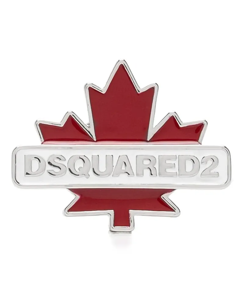 Dsquared2 Brosche mit Emaille-Logo - Rot Rot