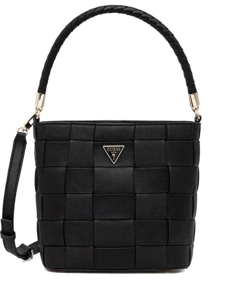 Guess woven braided-handle tote bag - Schwarz Schwarz