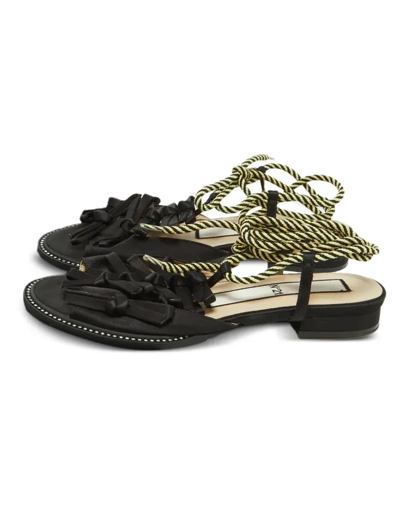 N° 21 knotted ankle-tie sandals - Schwarz Schwarz