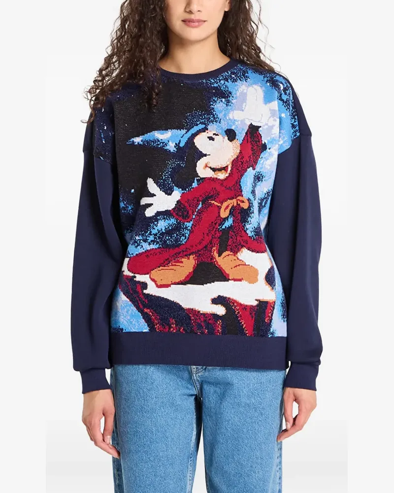 Desigual Mickey Mouse intarsia-knit sweater - Blau Blau