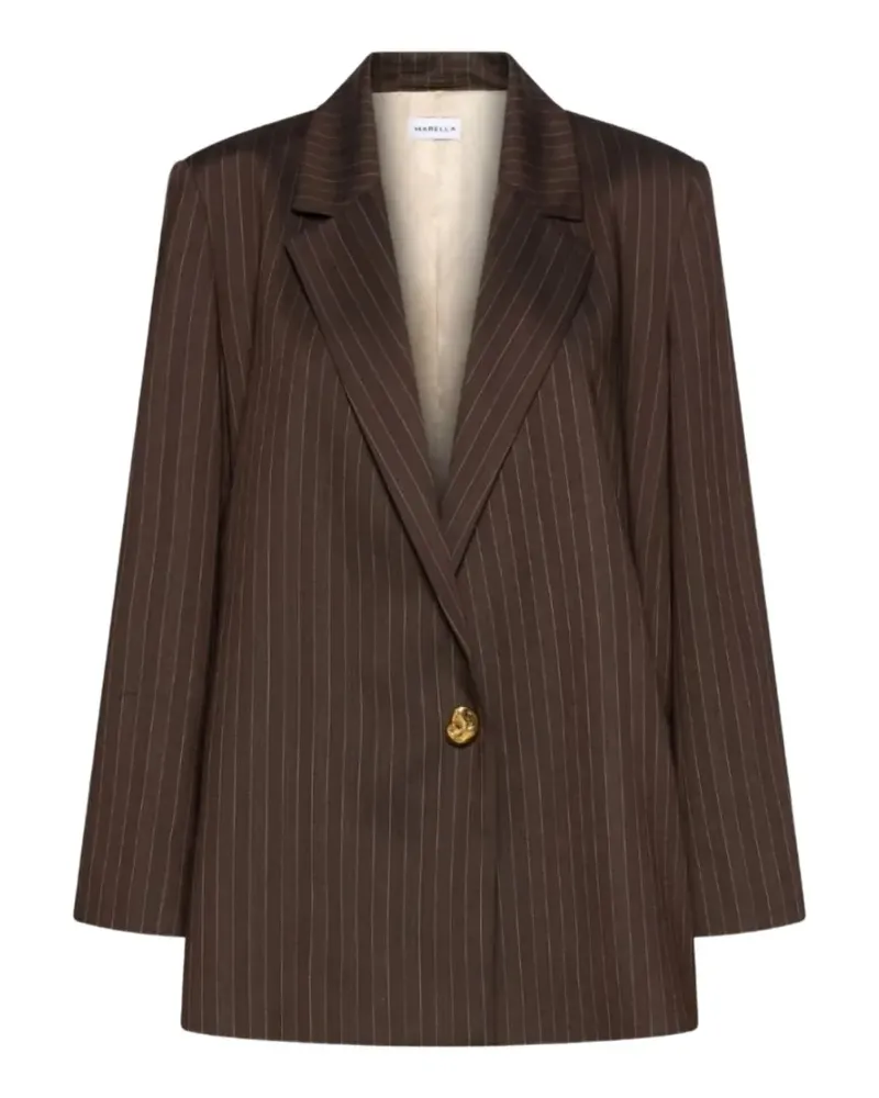 MARELLA pinstripe-pattern single-breasted blazer - Braun Braun