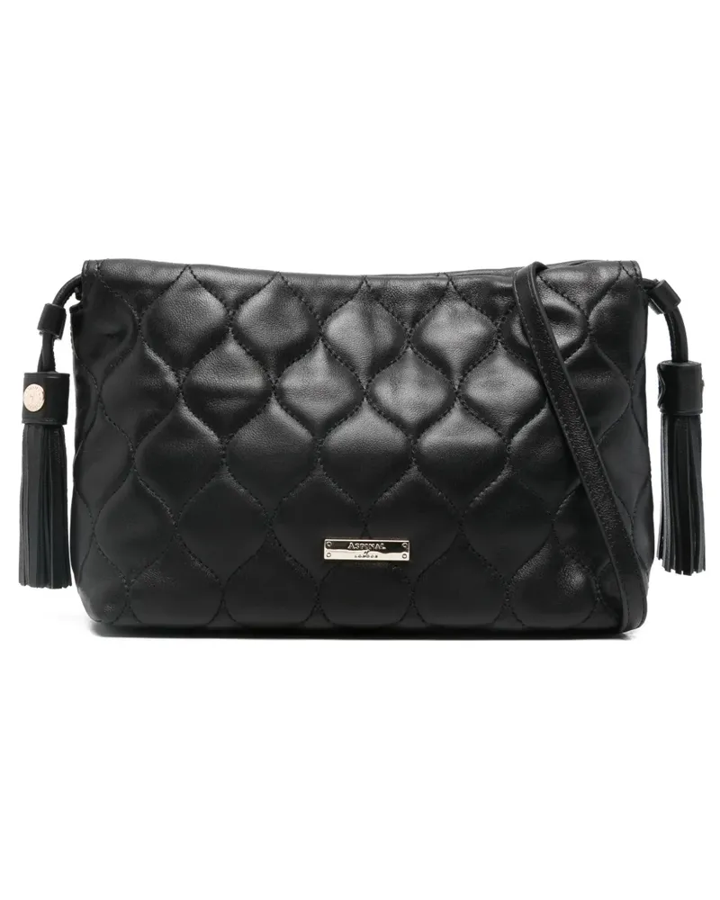 Aspinal of London Amelia quilted cross body bag - Schwarz Schwarz