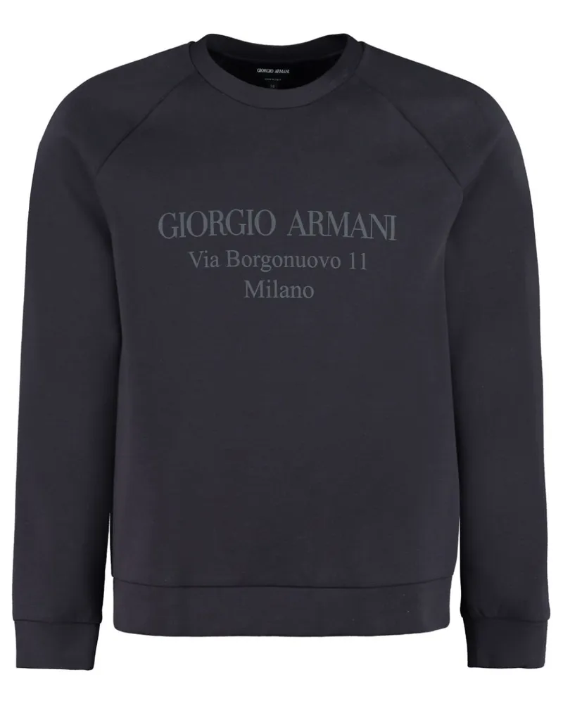 Giorgio Armani Sweatshirt mit Logo - Blau Blau