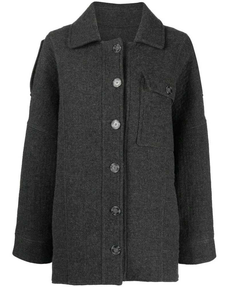 0711 Jacke im Oversized-Look - Grau Grau