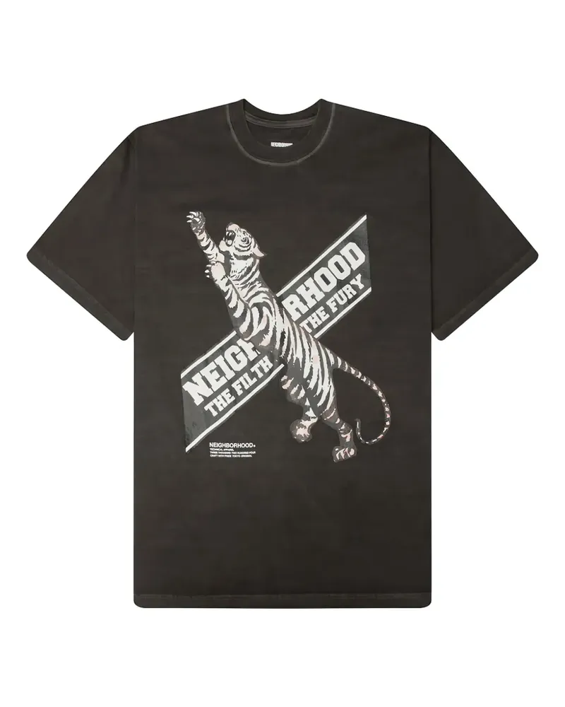 Neighborhood T-Shirt mit Tiger-Print - Schwarz Schwarz