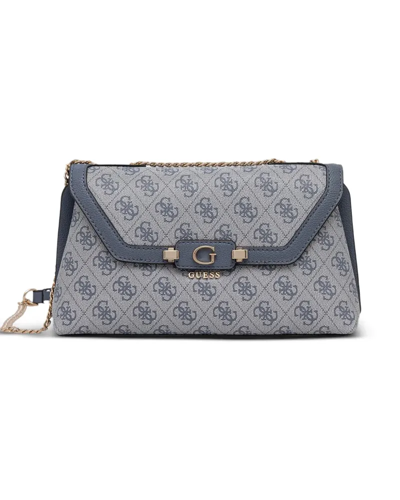 Guess Lindsey Umhängetasche mit Monogramm-Print - Blau Blau