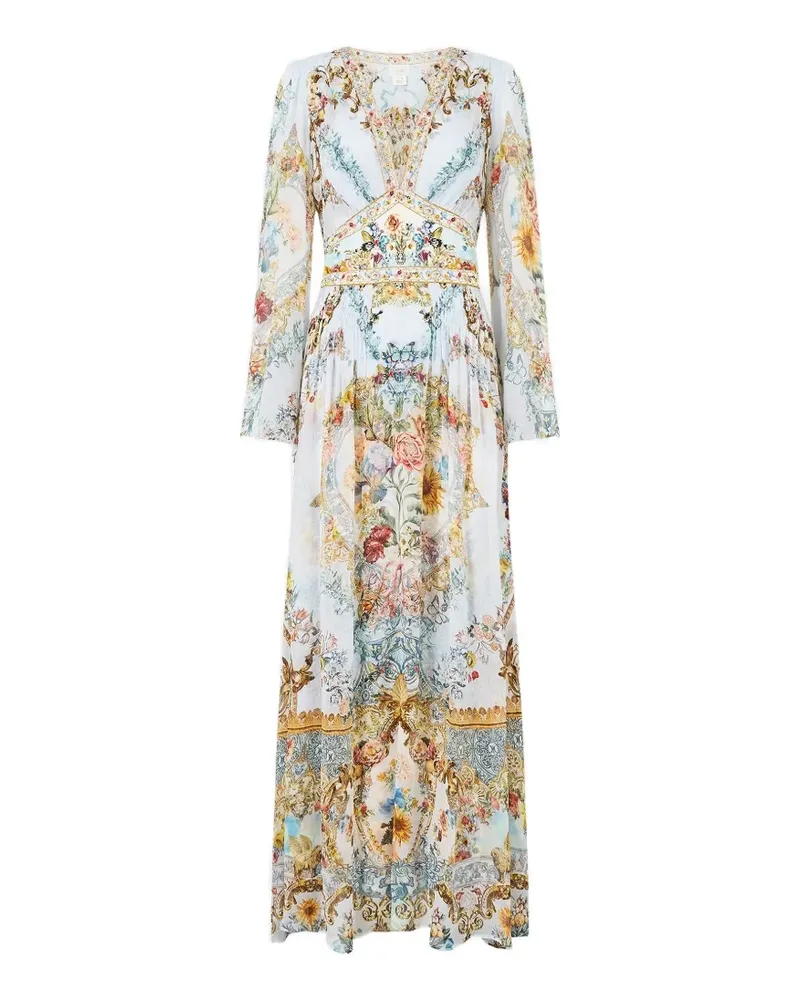 Camilla Seville V-neck floral print dress - Blau Blau