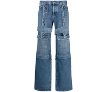 Cargo Zip Straight-Leg-Jeans