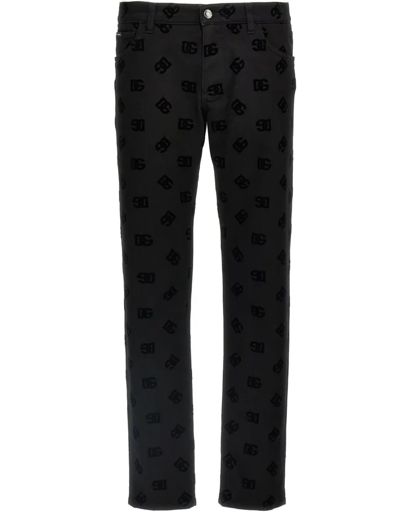 Dolce & Gabbana Jeans mit Logo-Prägung - Schwarz Schwarz