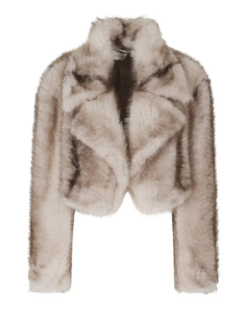 SPORTMAX Quantum faux-fur jacket - Nude Nude