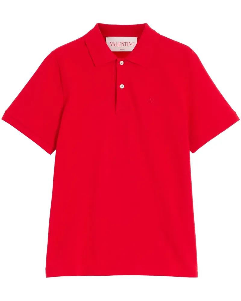 Valentino Garavani Poloshirt mit VLogo-Stickerei - Rot Rot