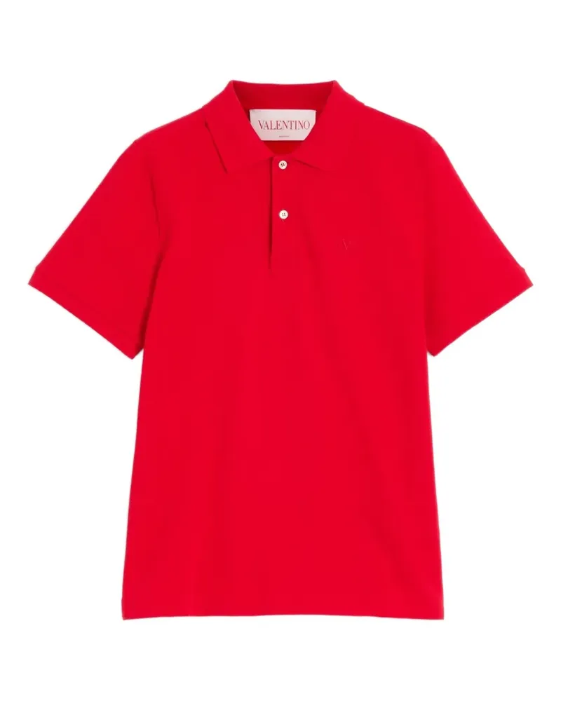 Valentino Garavani Poloshirt mit VLogo-Stickerei - Rot Rot