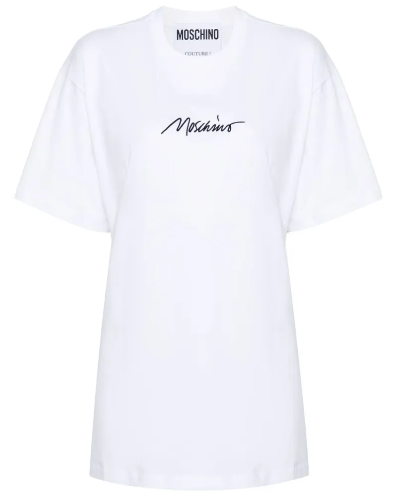 Moschino T-Shirt mit Logo-Stickerei - Weiß Weiß