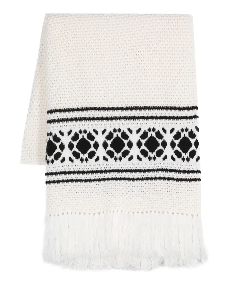 Max Mara Peplo Schal mit Fransen - Nude Nude